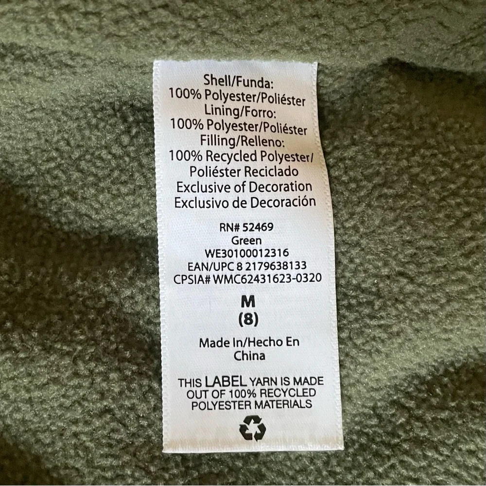 Wonder Nation Fully Lined Medium (8) Puffer Utility Coat Olive and Black Jacket